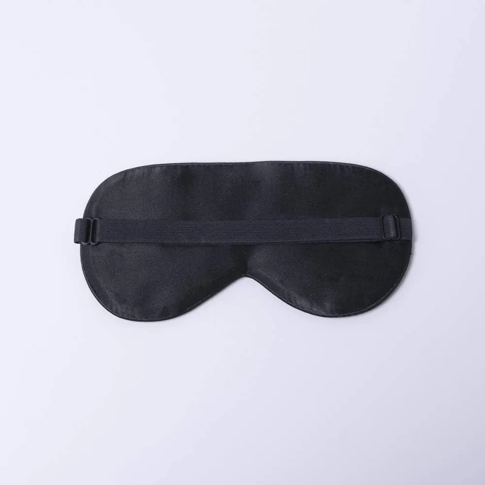 Tim & Tina Silk Sleep Mask for Women Men Comfortable Blindfold Eye Mask with Adjustable Strap for Travel Yoga Nap Shift Work (Black (Long Eyelashes))