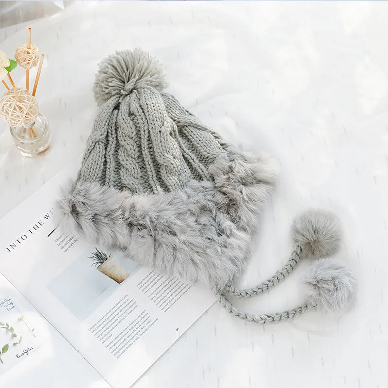 Toboggan Hat Female Autumn and Winter Lei Feng Hat Knitted Hat