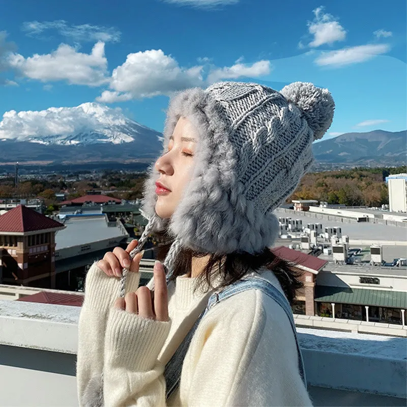 Toboggan Hat Female Autumn and Winter Lei Feng Hat Knitted Hat
