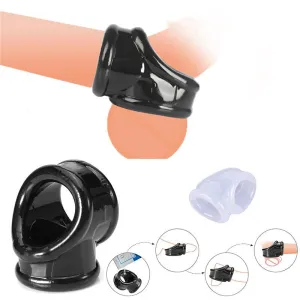 Triple Cock Ring Super Soft Silicone Scrotal Binding Penis Ring Delay Ejaculation for Men Chastity Device Cockring