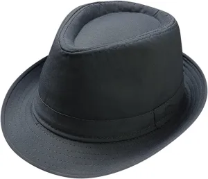 Unisex Classic Fedora Hats for Men Women Vintage Short Brim Panama Jazz Cap Church Fedora Hats