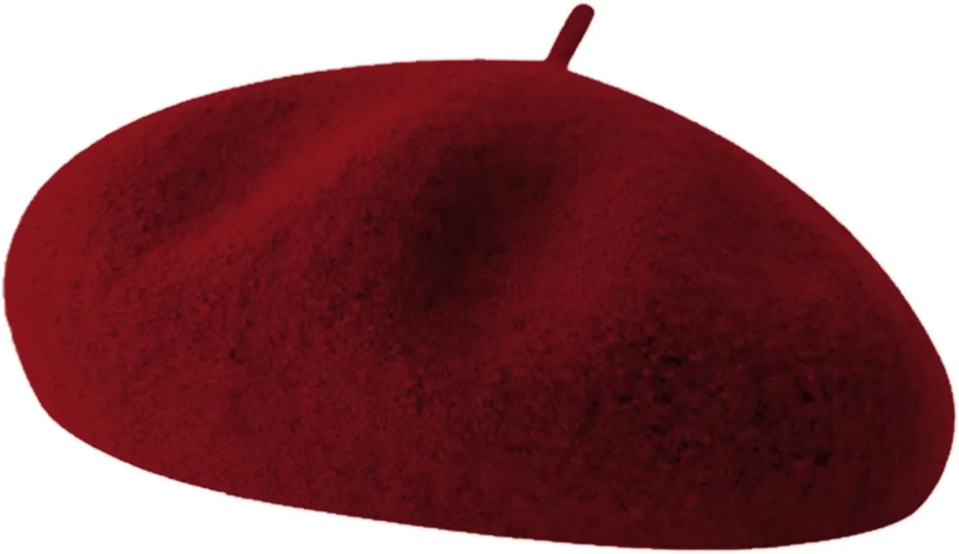 Wool Berets for Women - Classic French Beret Hats for Women and Kids, Solid Color Artist Style