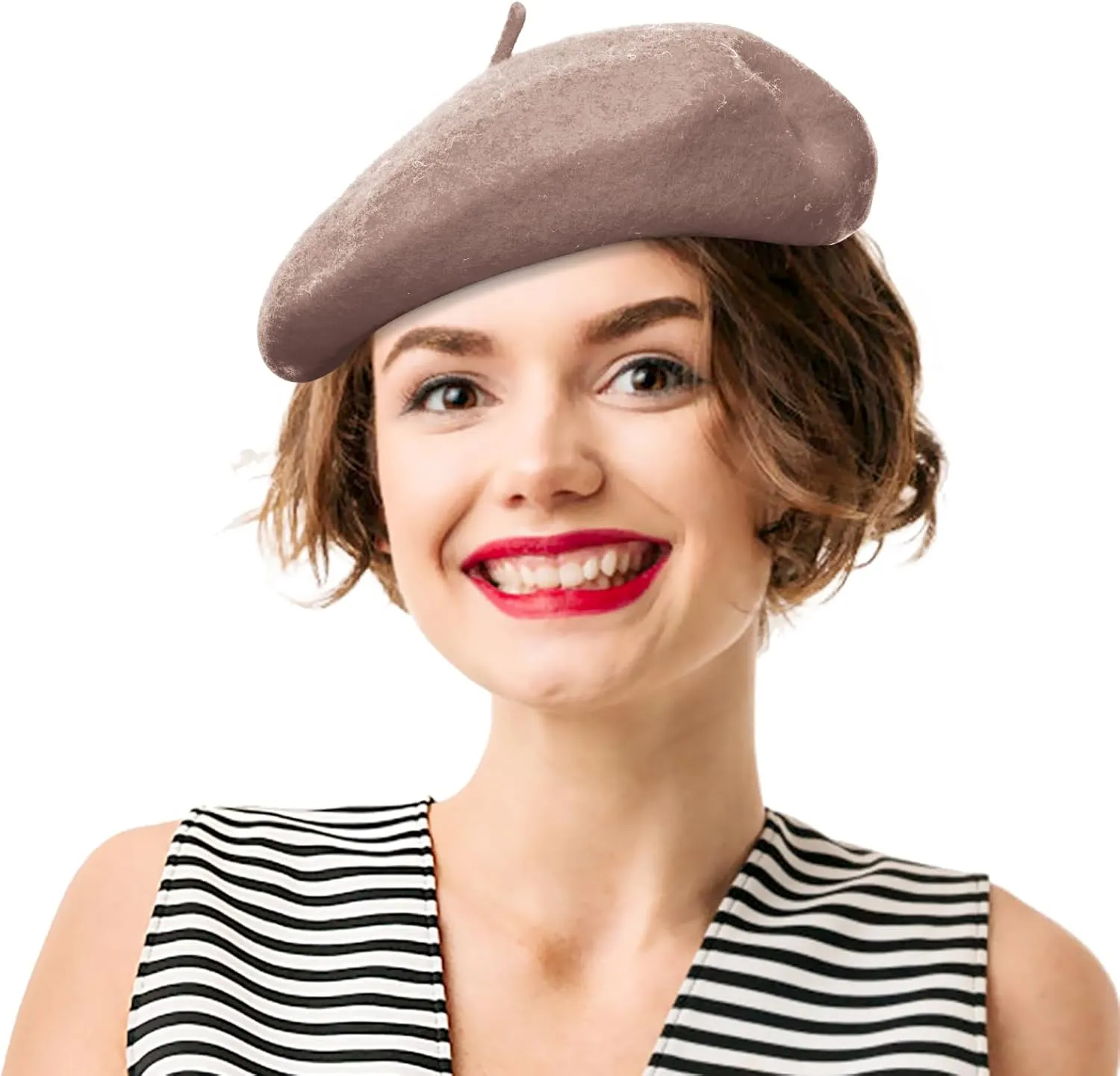 Wool Berets for Women - Classic French Beret Hats for Women and Kids, Solid Color Artist Style