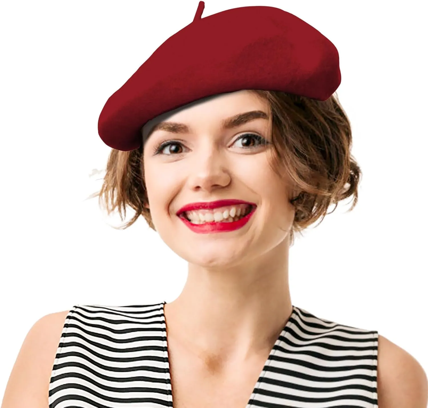 Wool Berets for Women - Classic French Beret Hats for Women and Kids, Solid Color Artist Style